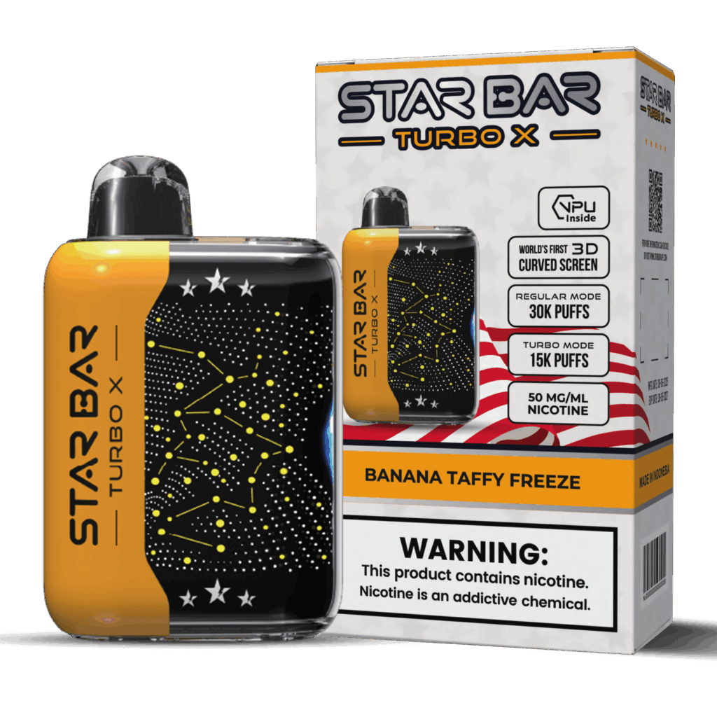 Vape product with banana taffy flavor