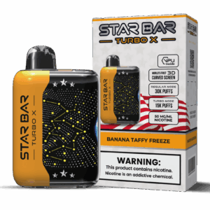 Vape product with banana taffy flavor